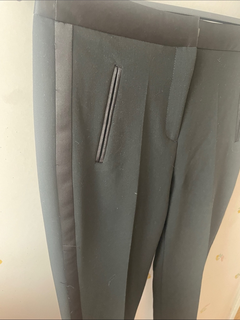 Black Women’s “Tuxedo”Pants - Classic Tailored Fit - Picture 2 of 3